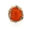 Anello in argento e corallo