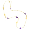 Collana in argento dorato e pietre