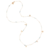 Collana lunga in argento con acquamarina e perle