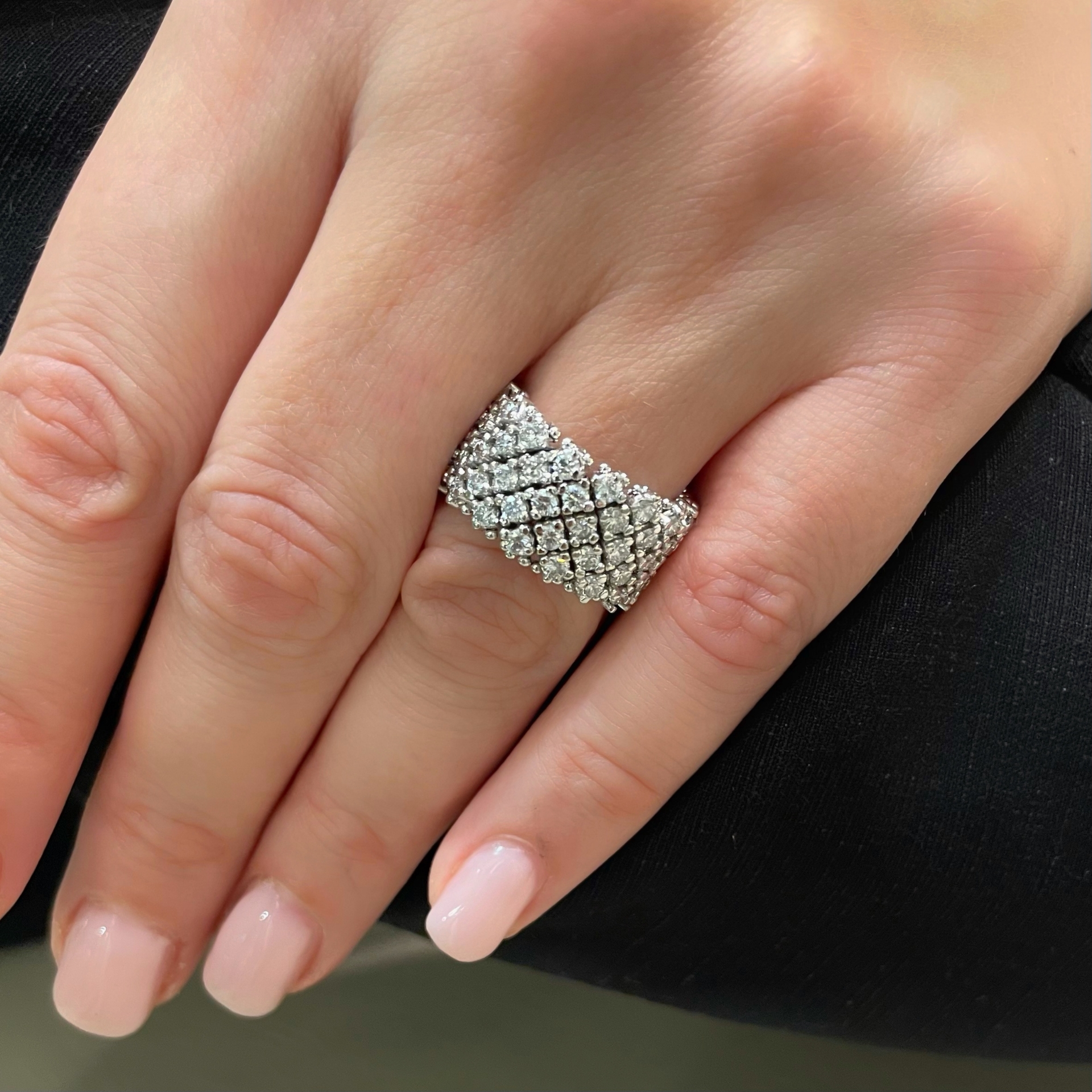 Eternity anello con diamanti