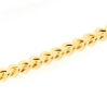 Bracciale in argento maglia grumette dorata
