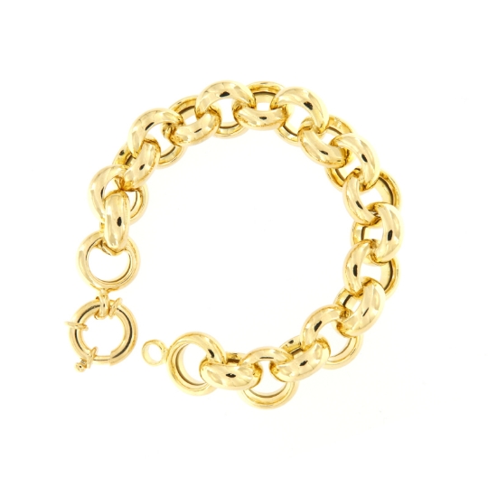 Bracciale maglia rolló argento dorato