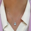 Pendente con acquamarina e diamanti 