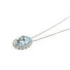 Collana con pendente in acquamarina e diamanti