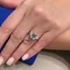 Anello con acquamarina e diamanti 