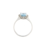 Anello girato con acquamarina e diamanti