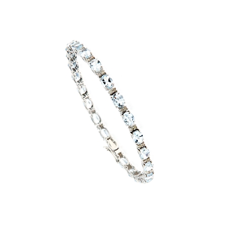 Bracciale con acquamarina e diamanti