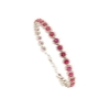 Bracciale tennis con zirconi rossi e bianchi