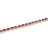 Bracciale tennis con zirconi rossi e bianchi