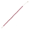 Bracciale tennis con zirconi rossi e bianchi