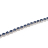 Bracciale tennis in argento con zirconi blu e bianchi