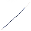 Bracciale tennis in argento con zirconi blu e bianchi