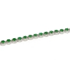 Bracciale tennis in argento con zirconi verdi e bianchi