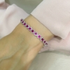 Bracciale tennis in argento con zirconi rossi e bianchi 
