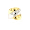 anello in oro a fascia larga ad incrocio