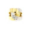 Anello abbraccio lucido e sfaccettato in oro