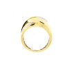 Anello abbraccio lucido e sfaccettato in oro