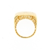 Anello in oro squadrato sfaccettato