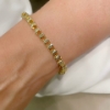 Bracciale in oro giallo con maglie sfaccettate 