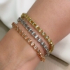 Bracciale in oro giallo con maglie sfaccettate 