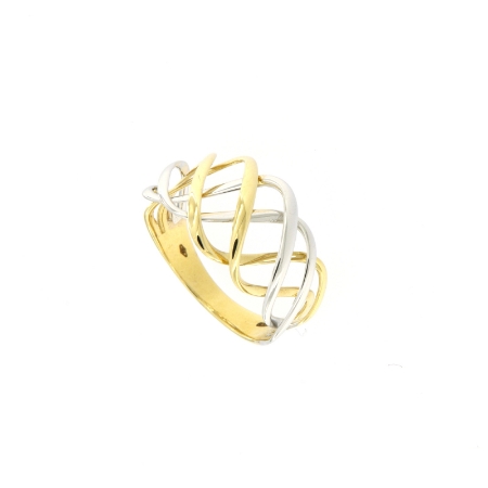 Anello a fili in oro intrecciati