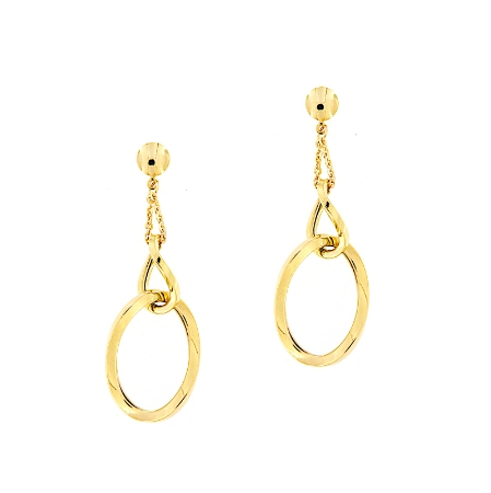 Orecchini pendenti in oro giallo