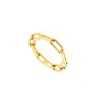 Anello maglie a catena in oro giallo