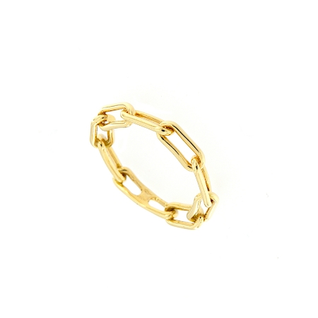 Anello maglie a catena in oro giallo
