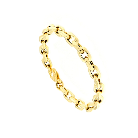 Bracciale maglia a catena sagomata in oro