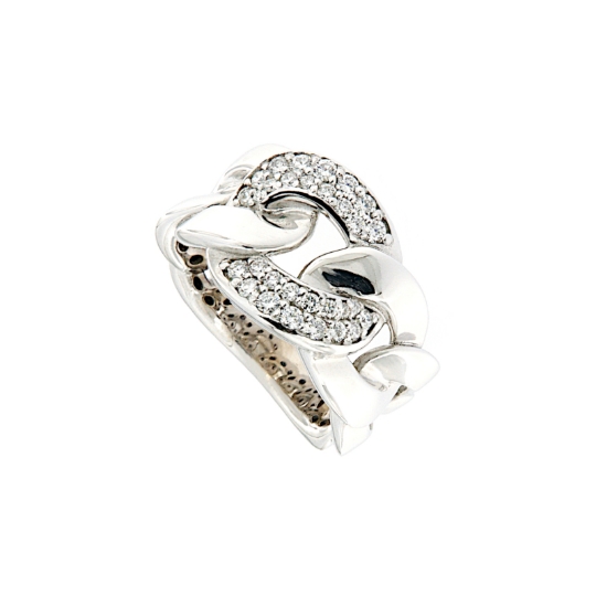 anello grumette con diamanti