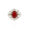 Anello con rubino e diamanti