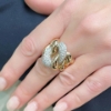 Anello grumette bombata con diamanti
