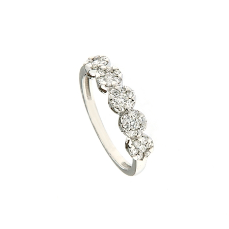 Anello riviera con diamanti
