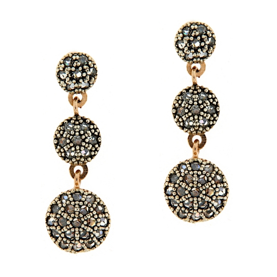 Orecchini pendenti in argento stile antico