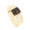 Bracciale di perle stile antico in argento