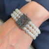 Bracciale stile antico con perle in argento 