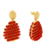 Orecchini in argento con pendente in corallo