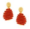 Orecchini in argento con pendente in corallo