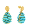Orecchini in argento con pendente in turchese