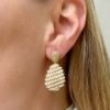 Orecchini in argento con pendente in perle