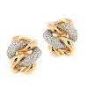 Orecchini grumette con diamanti in oro rosa