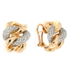 Orecchini grumette con diamanti in oro rosa