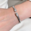 Bracciale in argento tubogas con zirconi 