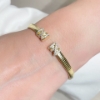Bracciale in argento tubogas con zirconi 