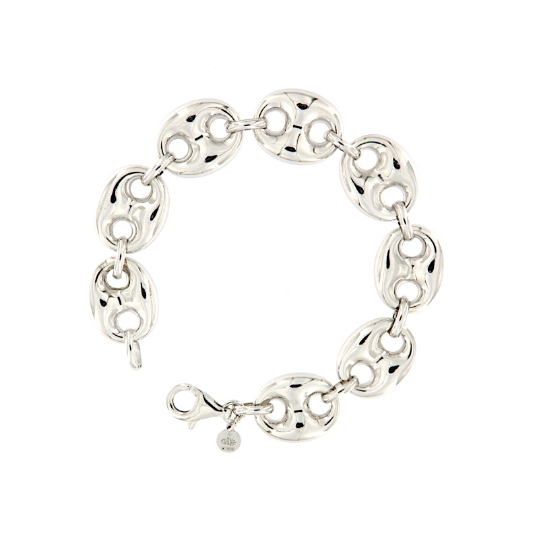 Bracciale in argento maglia marina