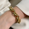 Bracciale il argento dorato maglie ovali