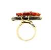 Anello in argento onice e corallo