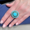 Anello in argento e turchese 