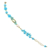Bracciale in argento turchese e perla