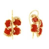 Orecchini in argento e corallo